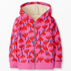 NWT Hanna Andersson Faux Shearling Lined Hoodie size 150/ 12